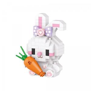 Bunny with carrot (diamond blocks)