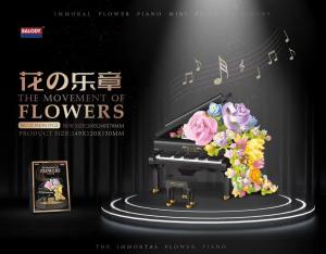 Piano with flowers (mini blocks)