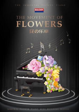 Klavier mit Blumen (mini blocks)
