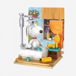 Snoopy nimmt ein Bad