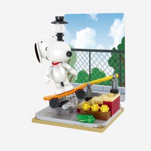 Snoopy skateboarding