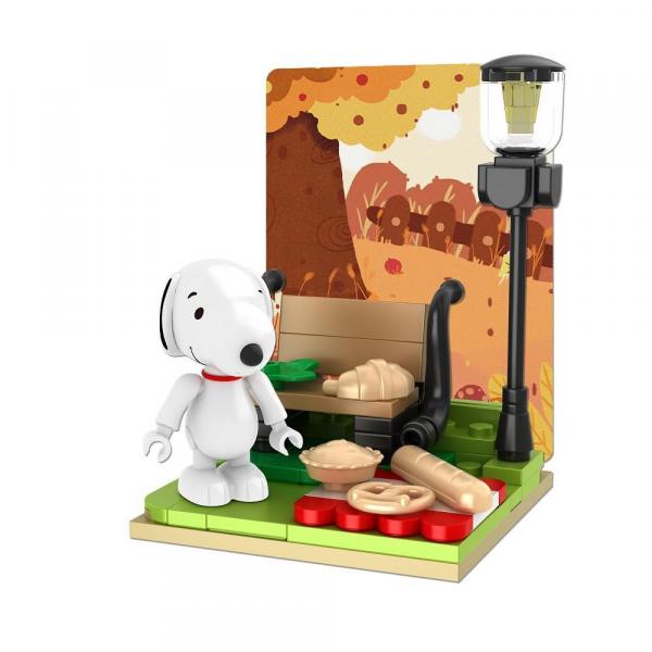Snoopy having a picnic