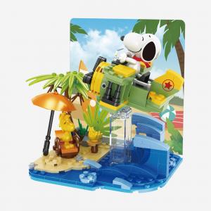 Snoopy und Woodstock am Strand
