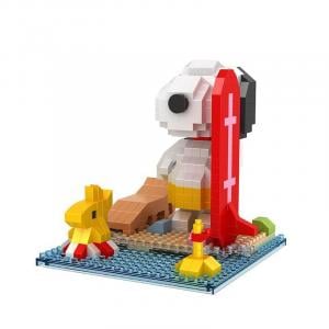  Snoopy and Woodstock on the beach (diamond blocks)