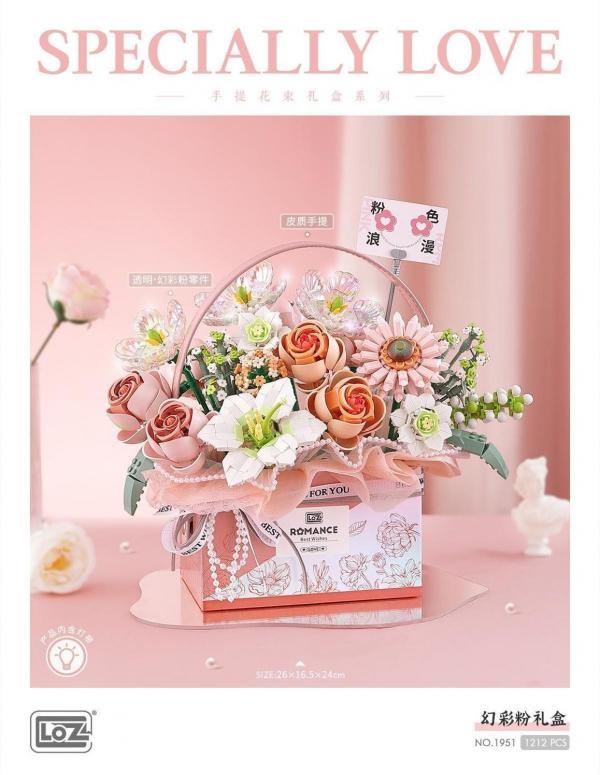 Blumenstrauß-Geschenkbox – Symphonie-Powder (mini blocks)