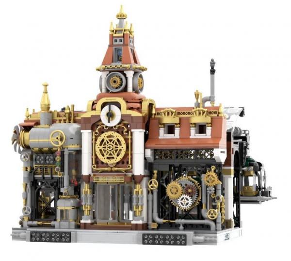 Steampunk train station