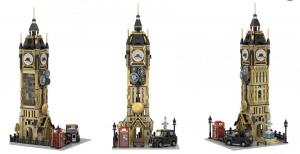 Steampunk clock tower park