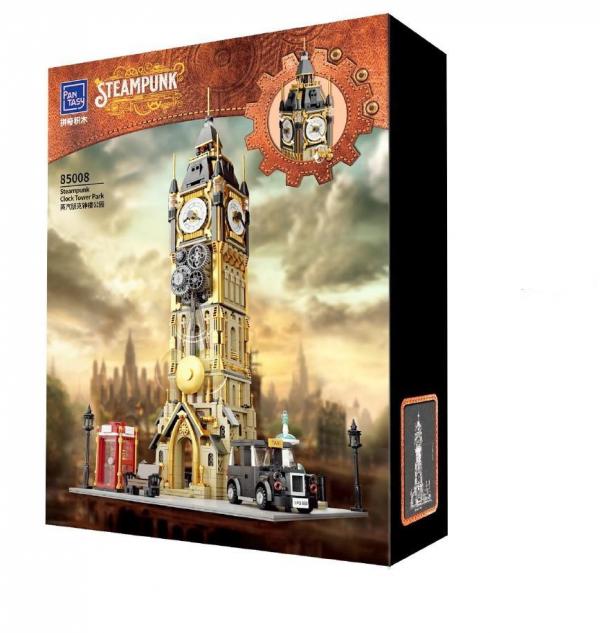 Steampunk clock tower park