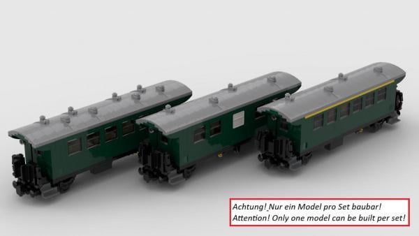 Donnerbüchse Passenger Car 1st/2nd/3rd Class 3 in 1 Set (8w)