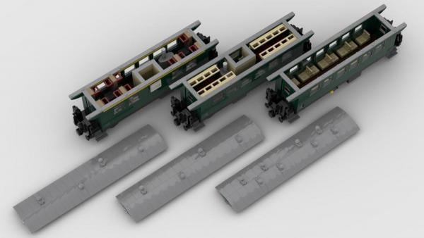 Donnerbüchse Passenger Car 1st/2nd/3rd Class 3 in 1 Set (8w)