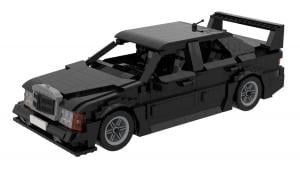 80er Hochleistungs-Limousine schwarz