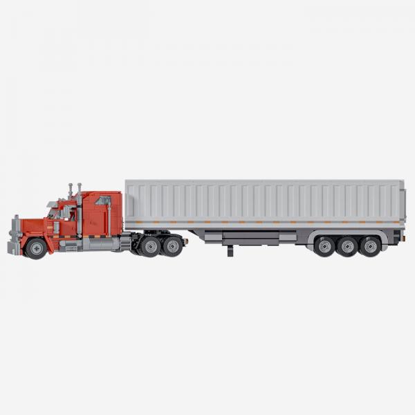 US-LKW rot-weiß mit Ladung