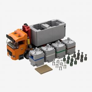 Municipal waste glass or paper truck
