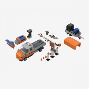 Comunal flatbed lorry 3 in1