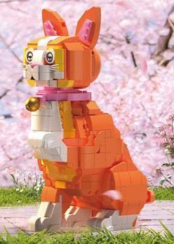 orangene Katze (mini blocks)