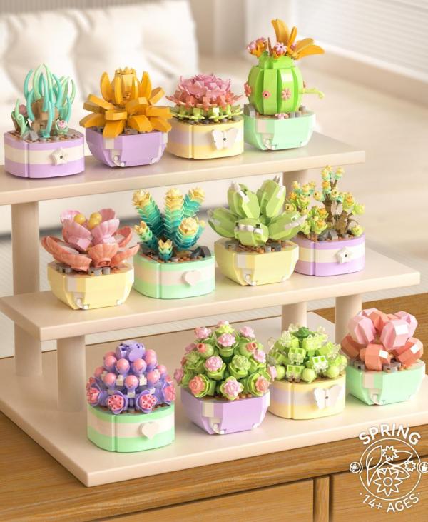 Potted plants (diamond blocks)