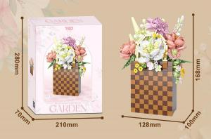 Blumen in Gittertasche (diamond blocks)