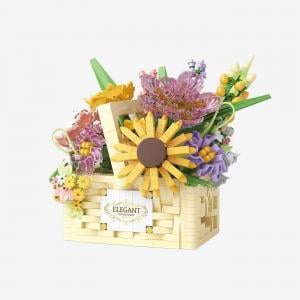 Basket of flowers (mini blocks)