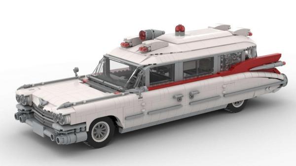 Amerikanischer Krankenwagen 1959 weiß