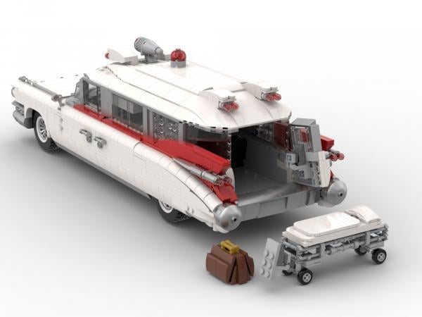 Amerikanischer Krankenwagen 1959 weiß