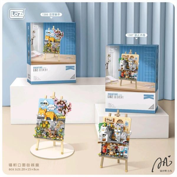 Picture easel: Cat&mouse - quiet times (mini blocks)