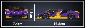 Super sports car in purple/yellow