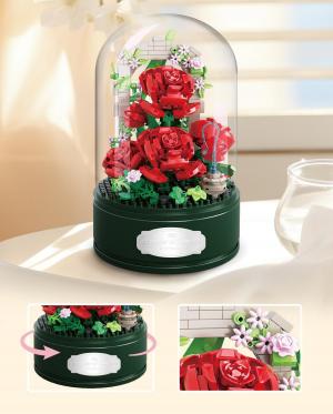 Spieluhr: rote Rosen (mini blocks)