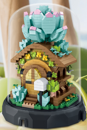 Succulent treehouse (diamond blocks)