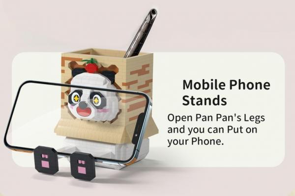 Panda pen holder (diamond blocks)