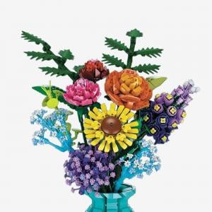 Flower bouquet with vase