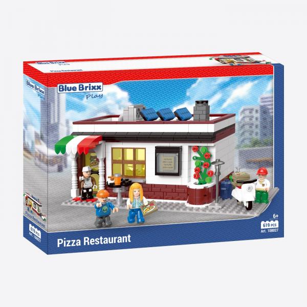 Pizza restaurant and delivery scooter