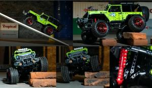 4wd off-road vehicle in lime