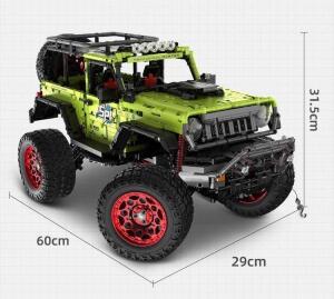 4wd off-road vehicle in lime