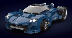 Souped-up car: Blue power