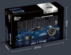 Souped-up car: Blue power