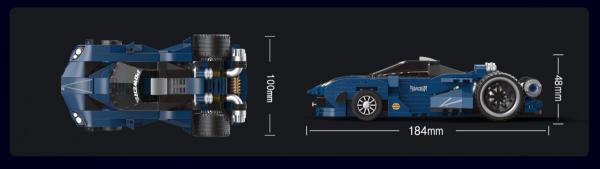 Souped-up car: Blue power