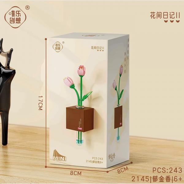 Tulpe mit Wandhalterung (mini blocks)