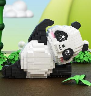Yoga panda (diamond blocks)