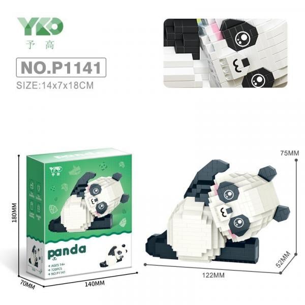 Yoga panda (diamond blocks)
