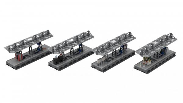 Modular main station: Modern roofing for platform (wide)