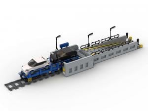 Autoauffahrtermial mit Autotransportwaggon (8w)