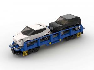 Autoauffahrtermial mit Autotransportwaggon (8w)