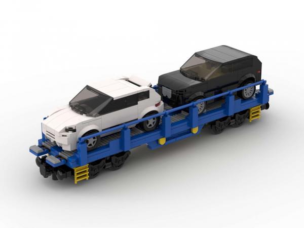 Autoauffahrtermial mit Autotransportwaggon (8w)