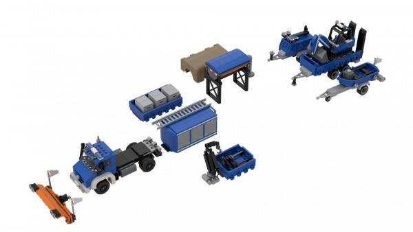 Technisches Hilfswerk multi-purpose vehicle with swap body and accessories