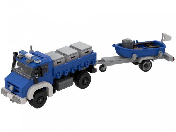 Technisches Hilfswerk multi-purpose vehicle with swap body and accessories