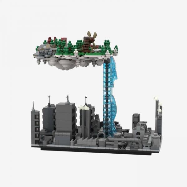 Stadt in den Wolken