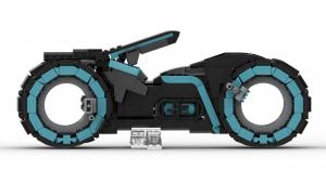 Futuristic light motorbike