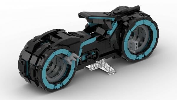 Futuristic light motorbike