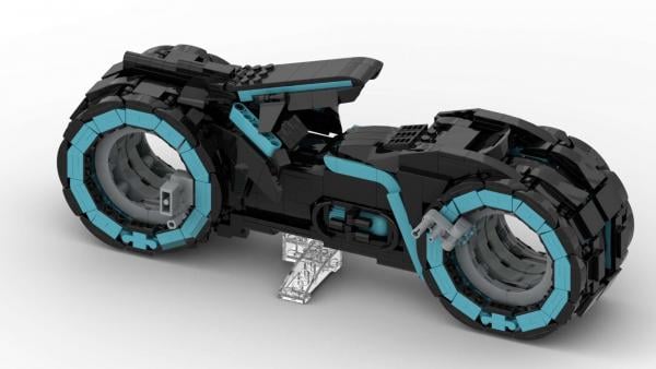 Futuristic light motorbike