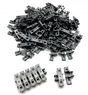 Brix Track element, 5x1,5, Dark Silver (100pcs)